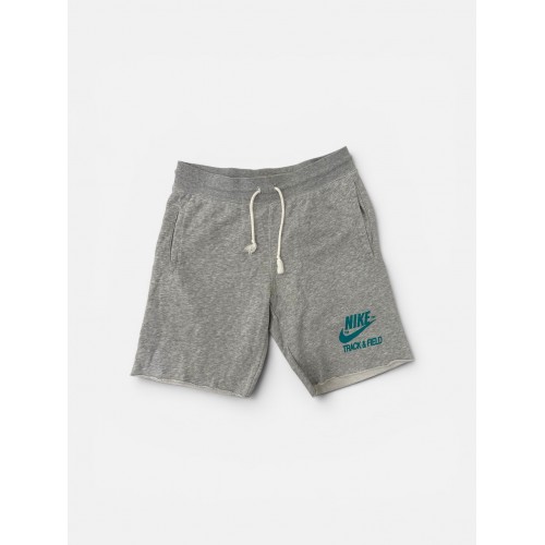 Nike Track & Field Γκρι Φούτερ Βερμούδα με Raw Hem